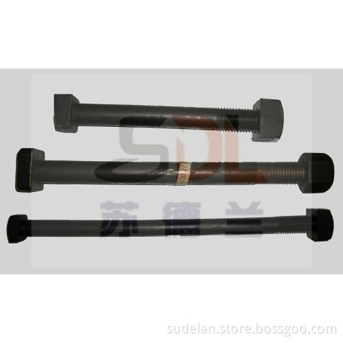 Double Head Square Head Bolts Black